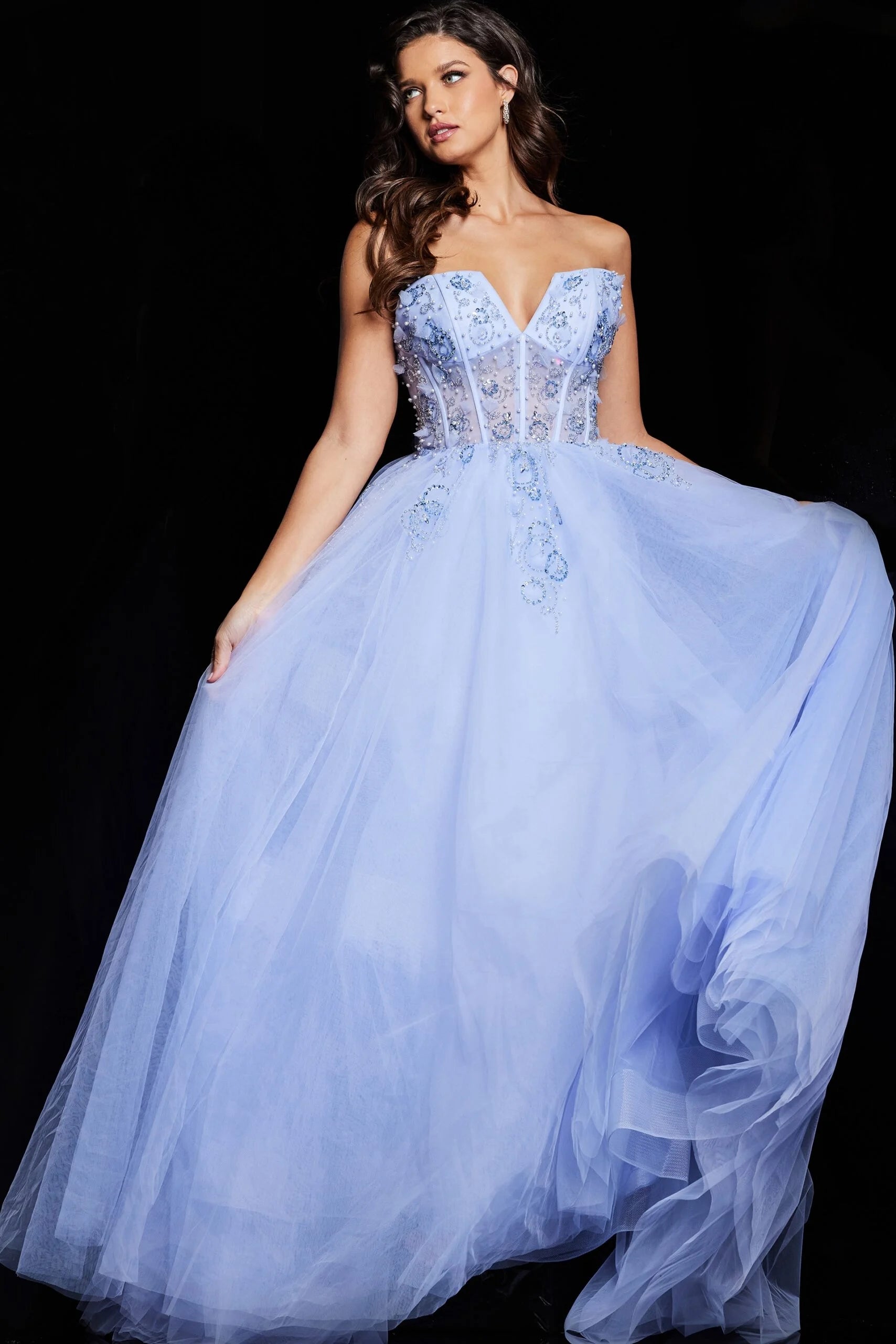 Vestido Sky Blue Modelo 37460 Jovani