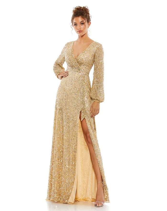 Vestido Champagne Modelo 5213
