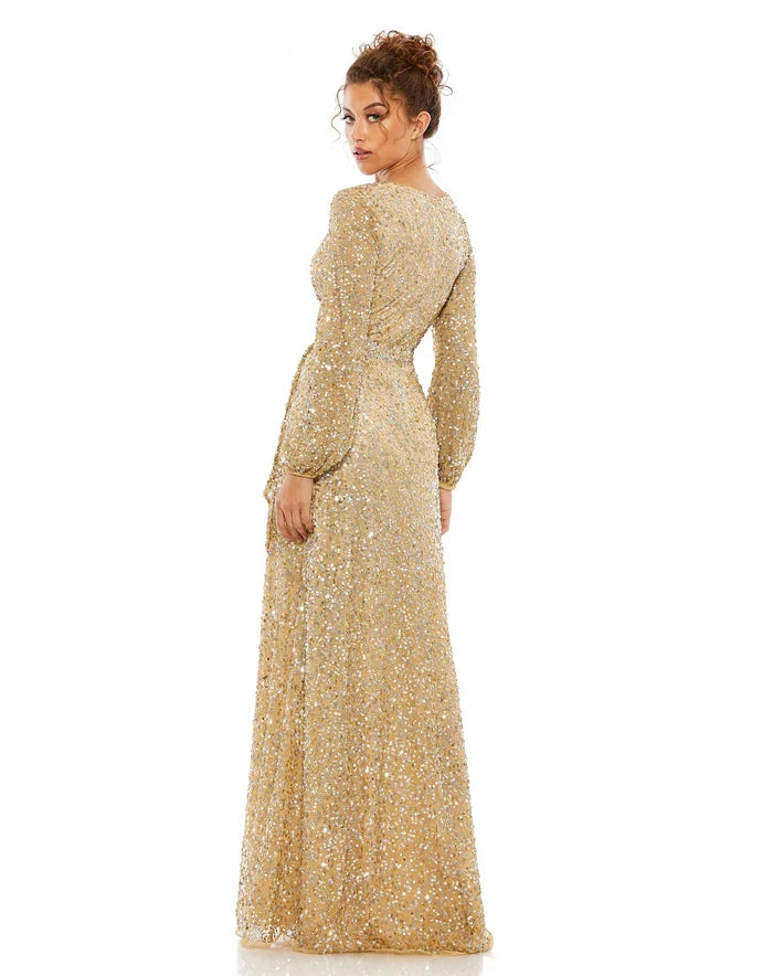 Vestido Champagne Modelo 5213