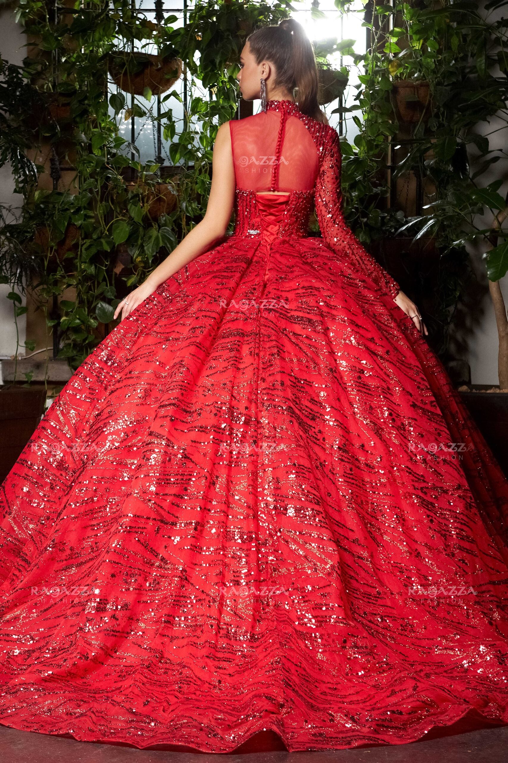 Vestido De XV Años Rojo Modelo EV11-611