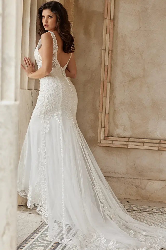 Vestido Largo Ivory Jovani Modelo JB07385