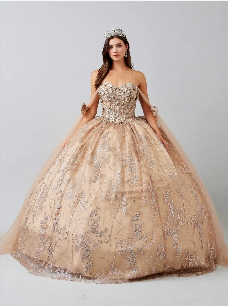 Vestido De XV Años Gold Modelo PS5350