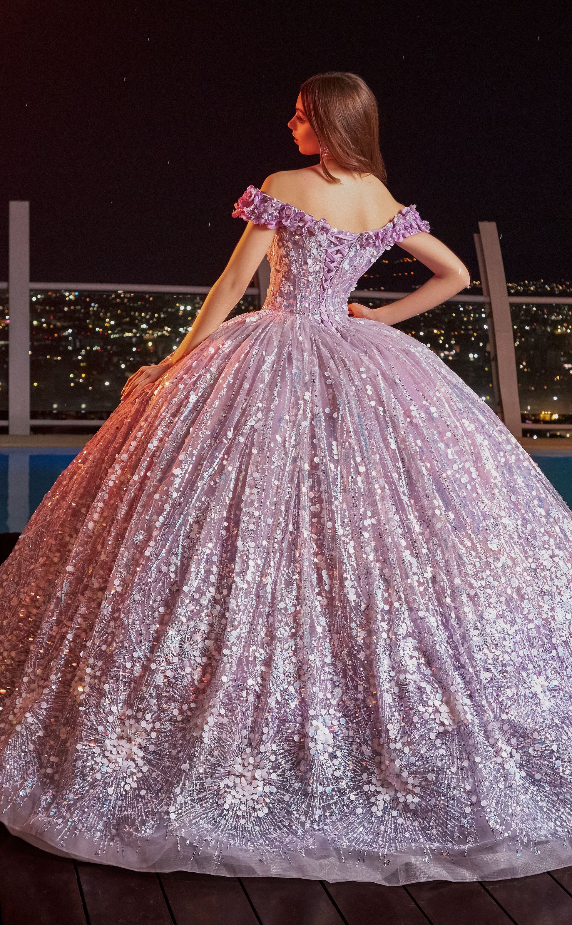 Vestido De XV Años Lila Modelo EV20-620