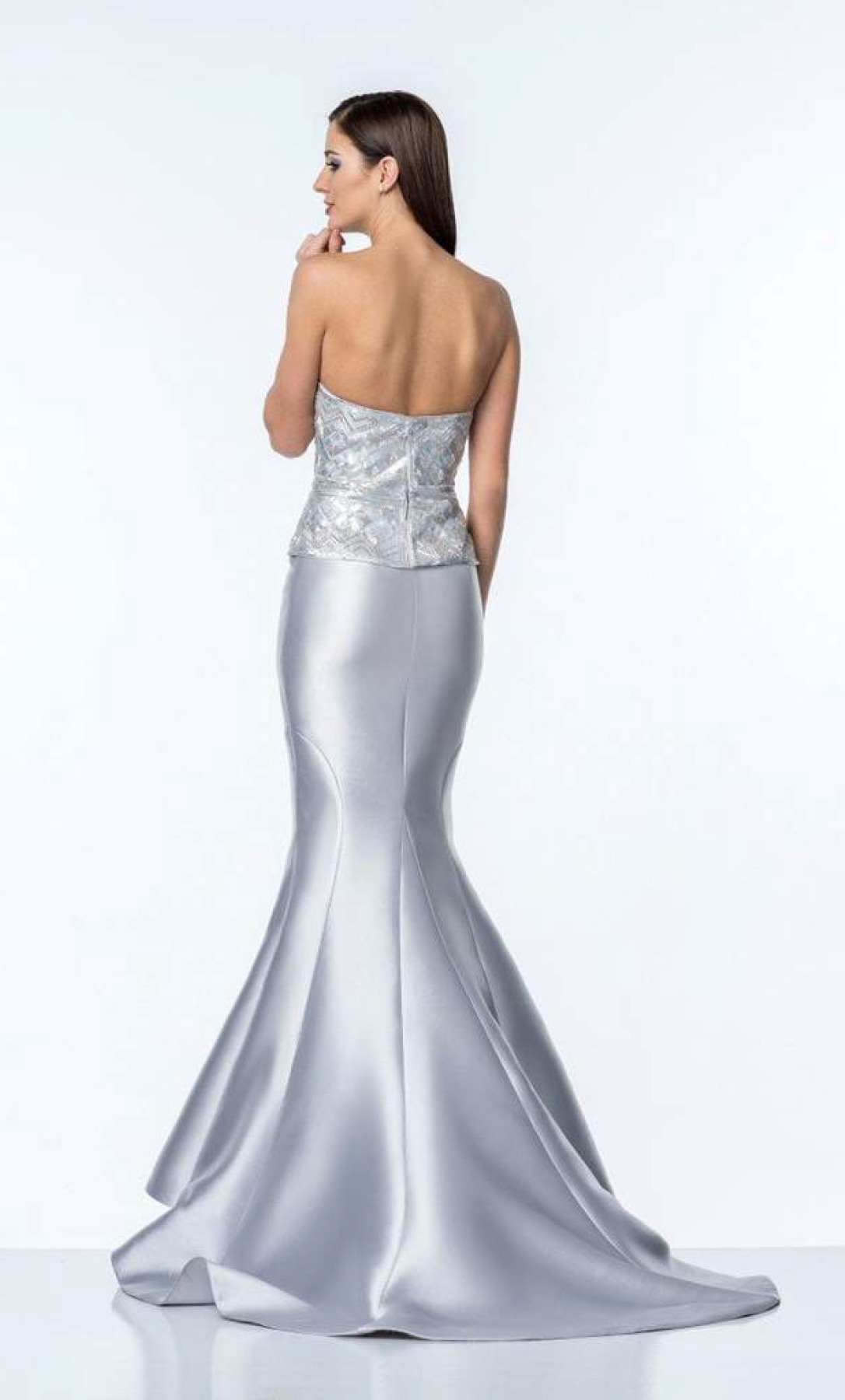 Vestido color plata Corte sirena - Laila's Dress