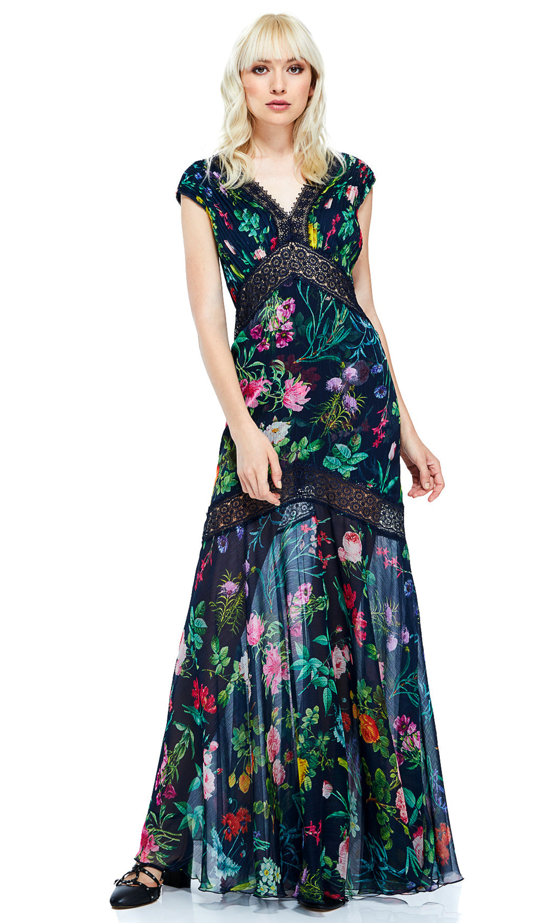 Vestido largo Tadashi Shoji estampado - Laila's Dress