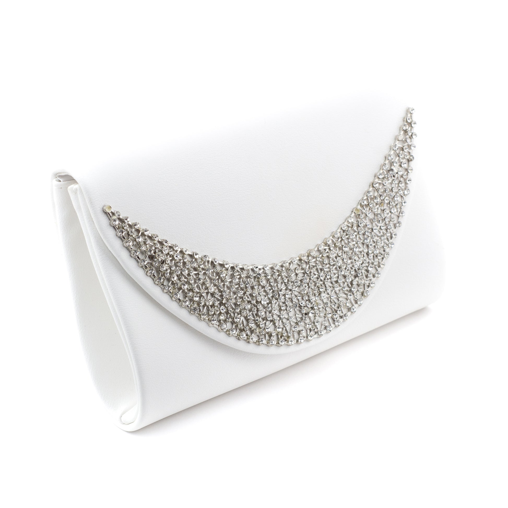 Bolsa de mano blanca con pedrería - Laila's Dress