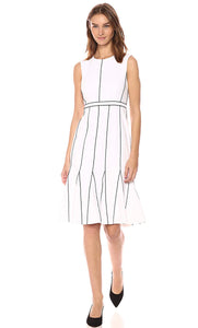 Vestido corto blanco con rayas - Laila's Dress