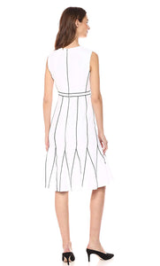 Vestido corto blanco con rayas - Laila's Dress