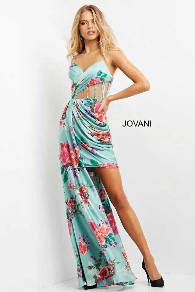Vestido Multicolor Jovani Modelo 08523