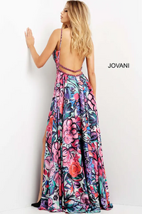Vestido Multicolor Jovani Modelo 08593
