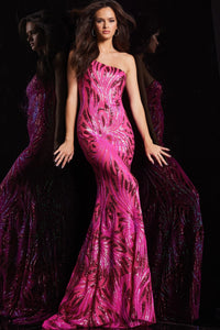 Vestido Hotpink Modelo 23876 Jovani