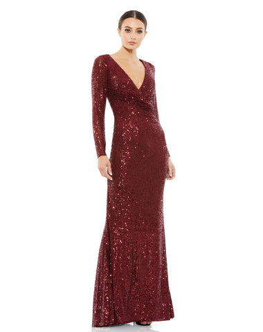 Vestido Wine Mac Duggal Modelo 26574