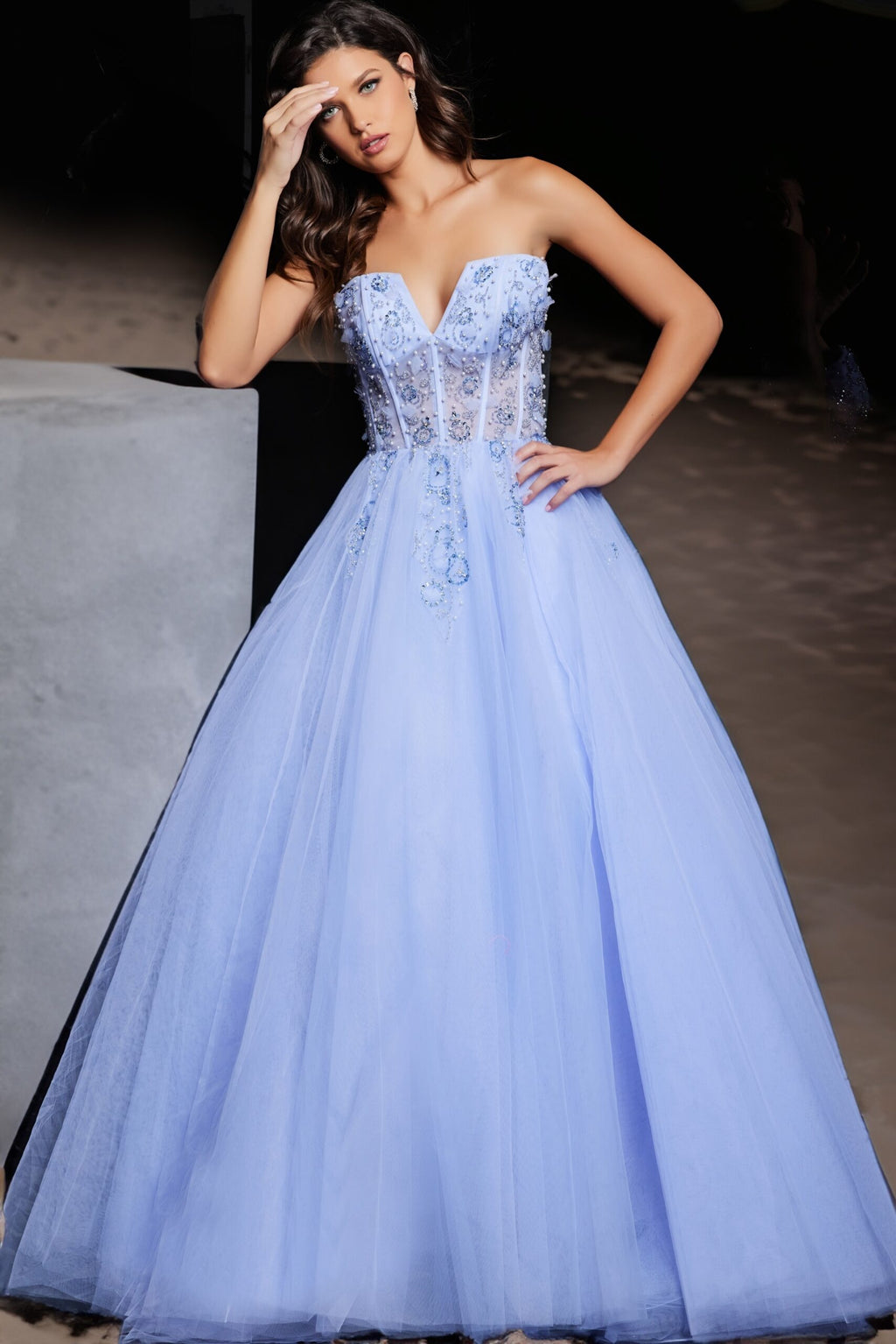 Vestido Sky Blue Modelo 37460 Jovani