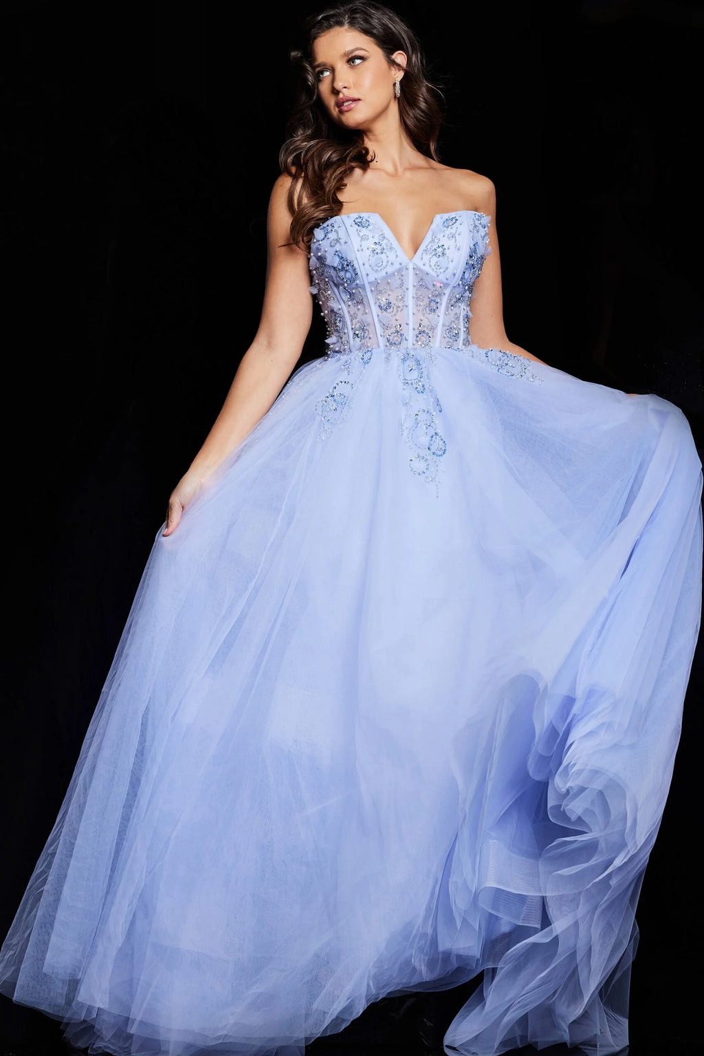 Vestido Sky Blue Modelo 37460 Jovani