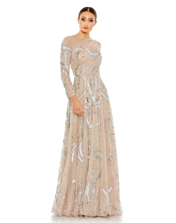 Vestido Nude Modelo 5217