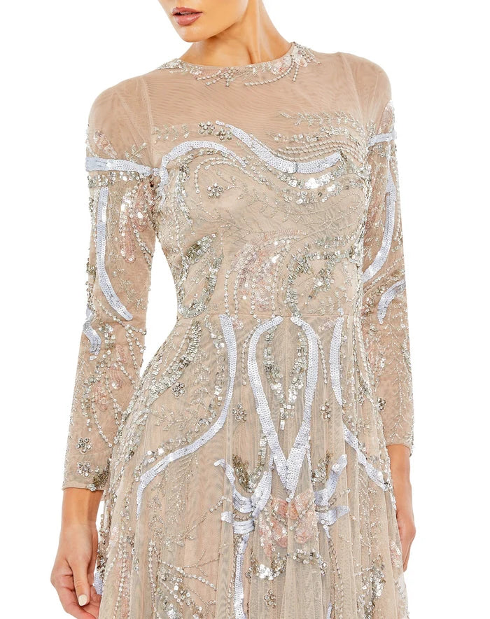 Vestido Nude Modelo 5217
