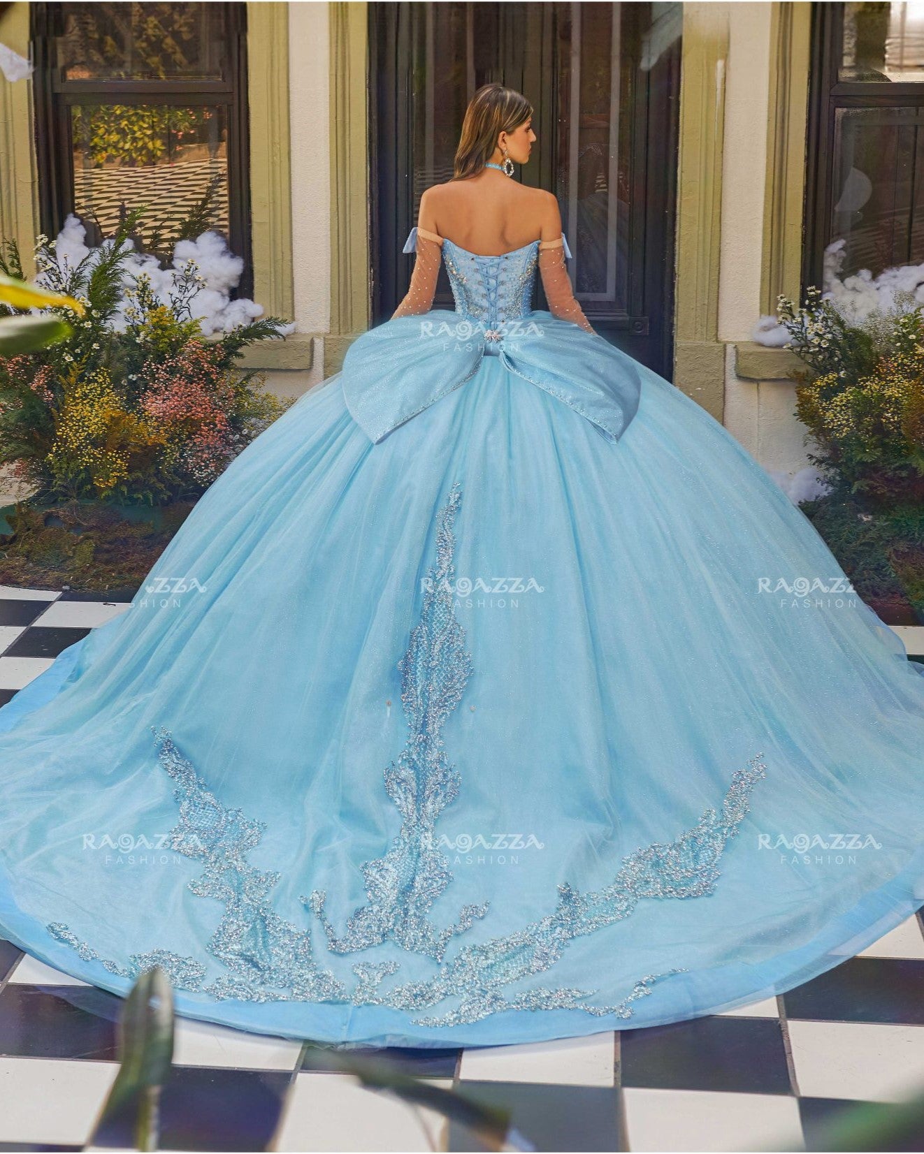 Vestido De XV Años Sky Blue Modelo EV52-652