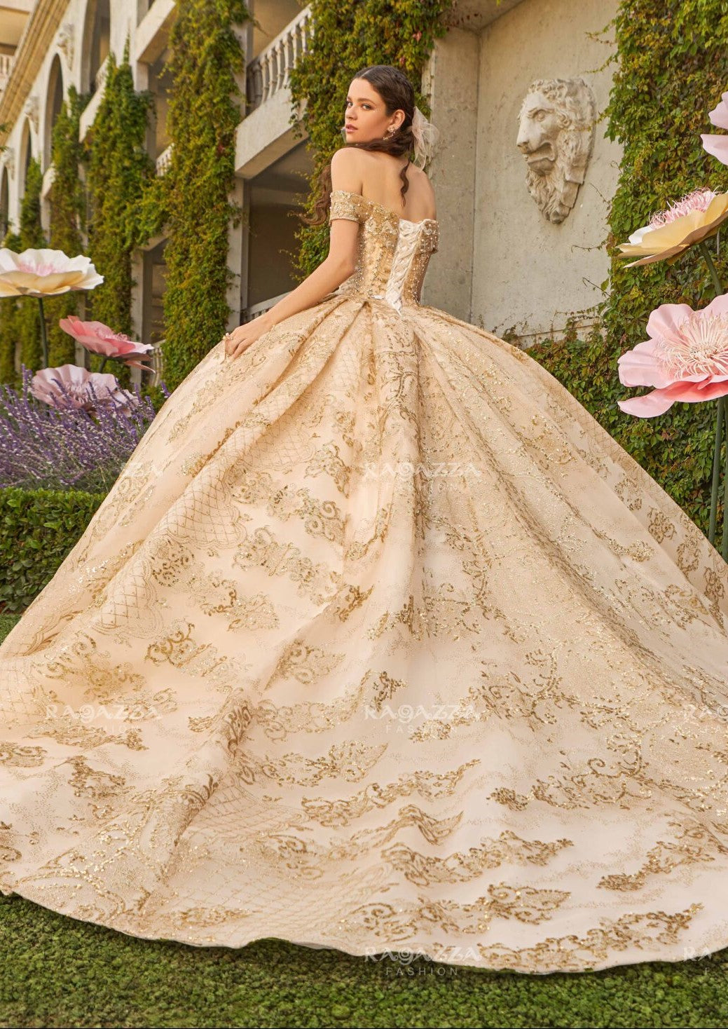 Vestido De XV Años Gold Modelo EV39-639