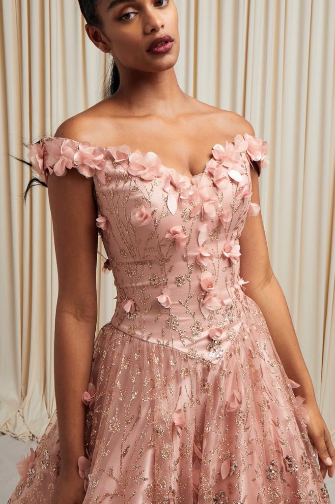Vestido De XV Años Rose Gold Modelo CB17091