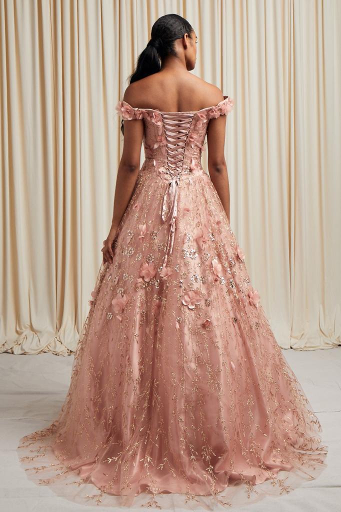 Vestido De XV Años Rose Gold Modelo CB17091