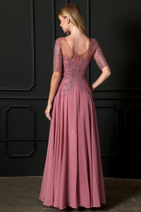 Vestido Largo Dusty Rose/Ice Blue Modelo TG21021