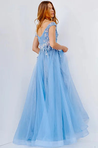 Vestido Largo Sky Blue Modelo JVN23698 Jovani