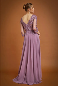 Vestido Largo Dusty Purple Modelo MF7001