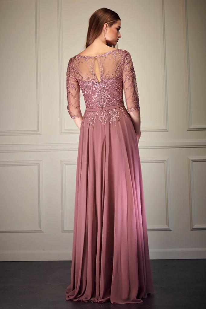 Vestido Largo Bicicicoty Dusty Rose Modelo PS5016