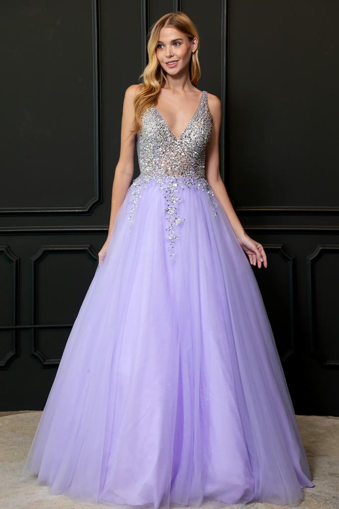 Vestido De XV Años Lila Modelo SR220206