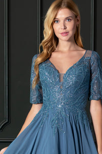 Vestido Largo Dusty Rose/Ice Blue Modelo TG21021