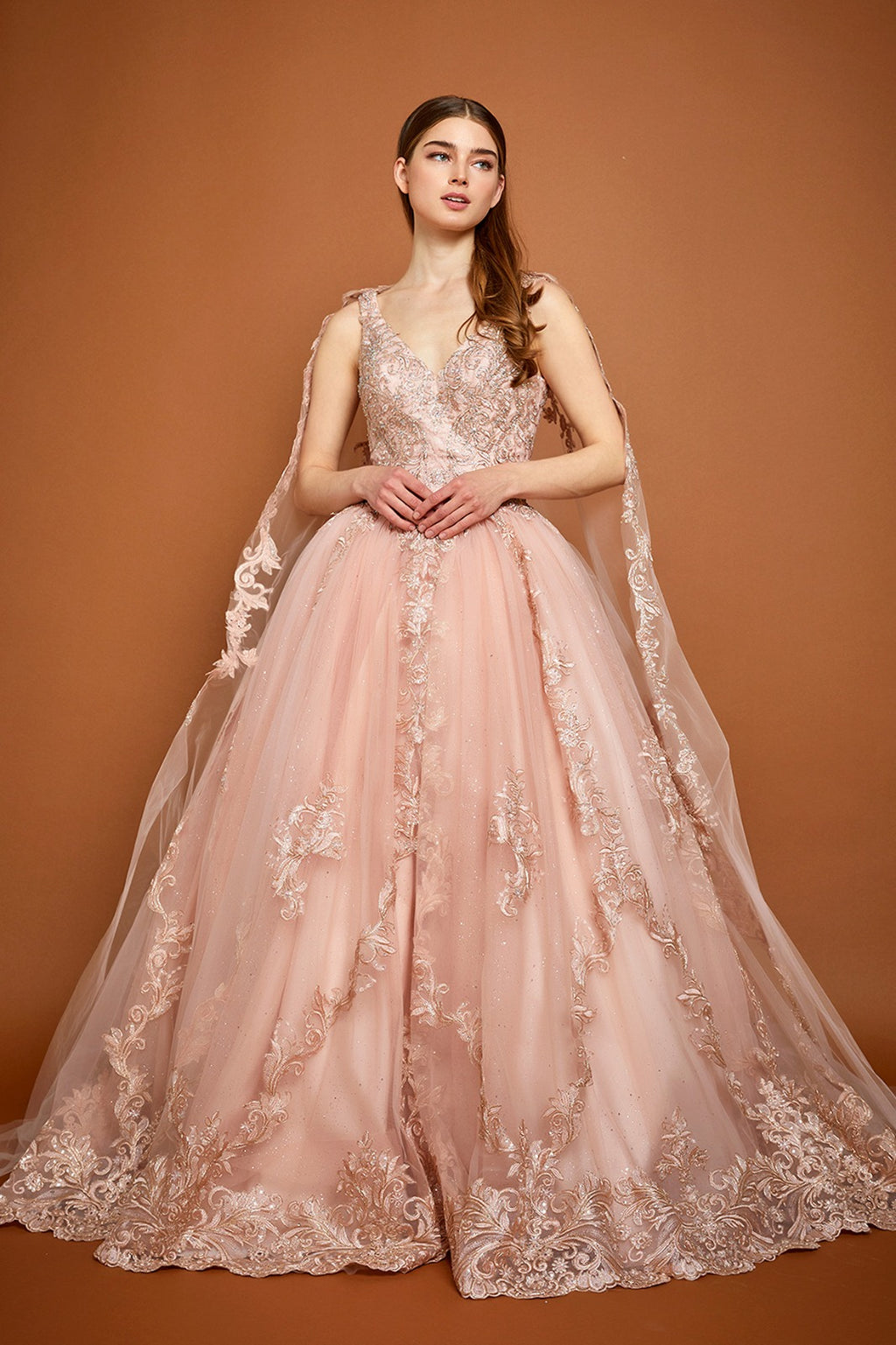 Vestido De XV Años Rose Gold Modelo WF30646