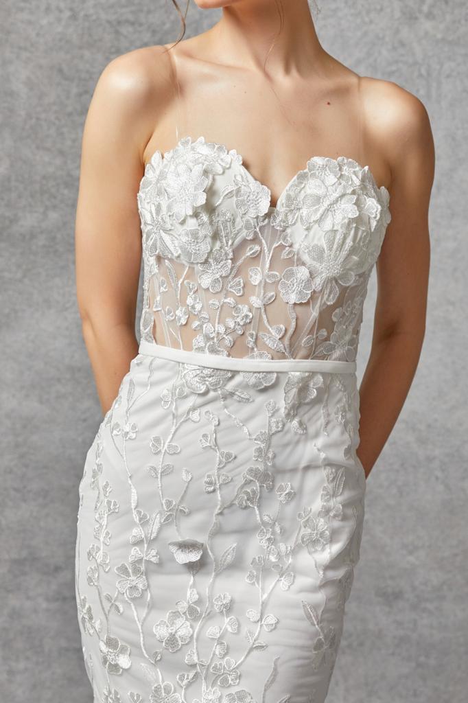 Vestido De Novia Corte Línea A Modelo WF666
