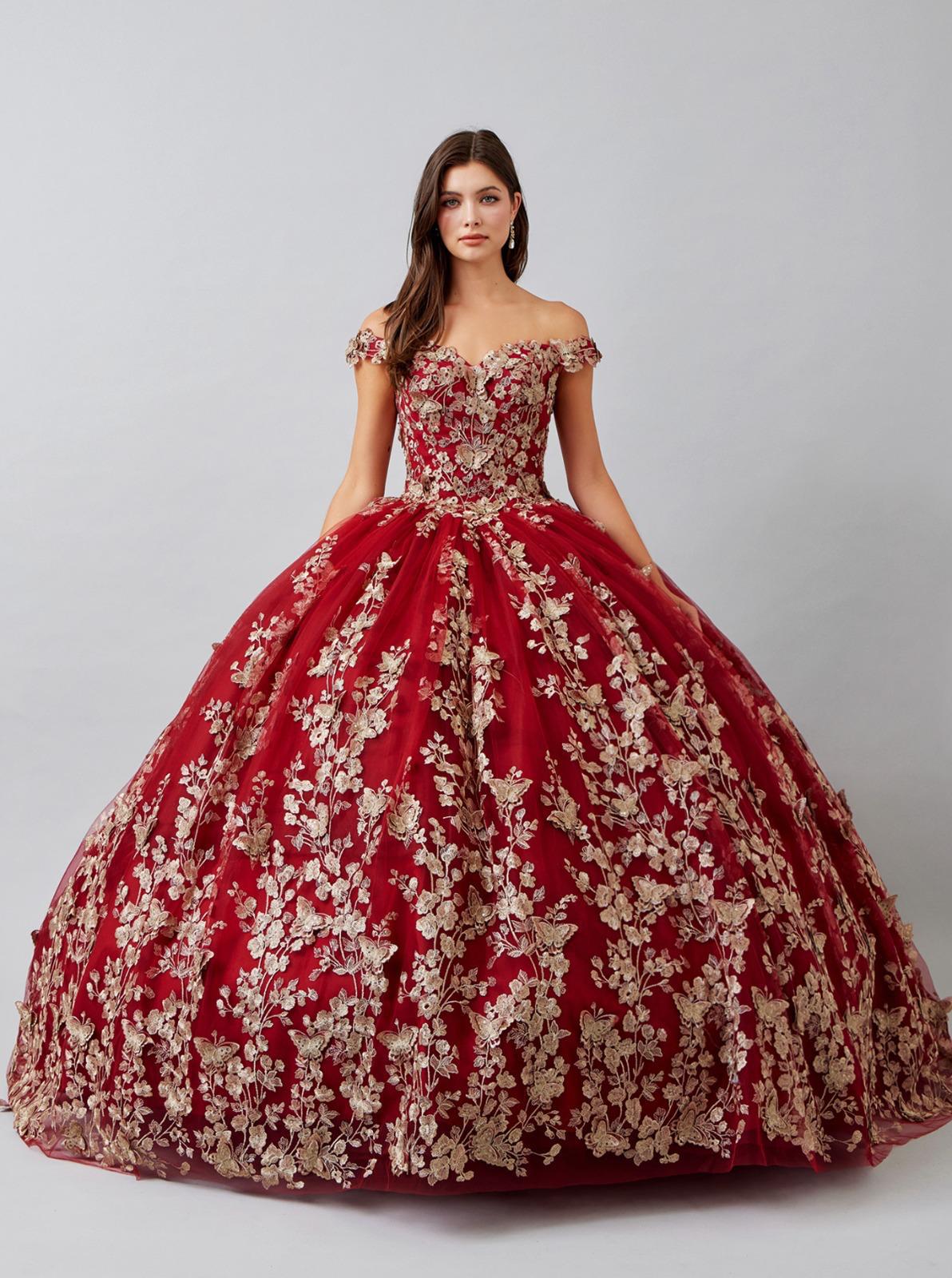 Vestido de XV Años Red/Hunter Green WF73977