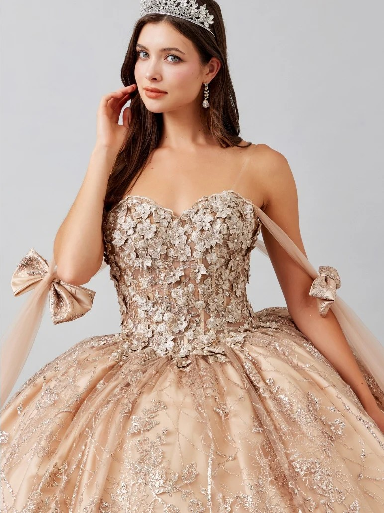 Vestido De XV Años Gold Modelo PS5350