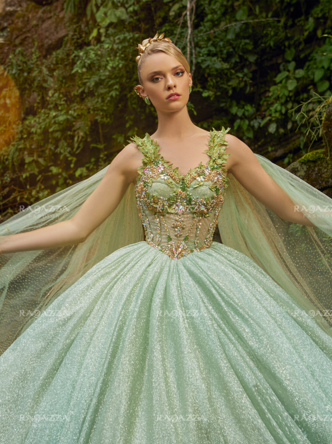 Vestido de XV Años Tinker Bell Modelo EV29-629