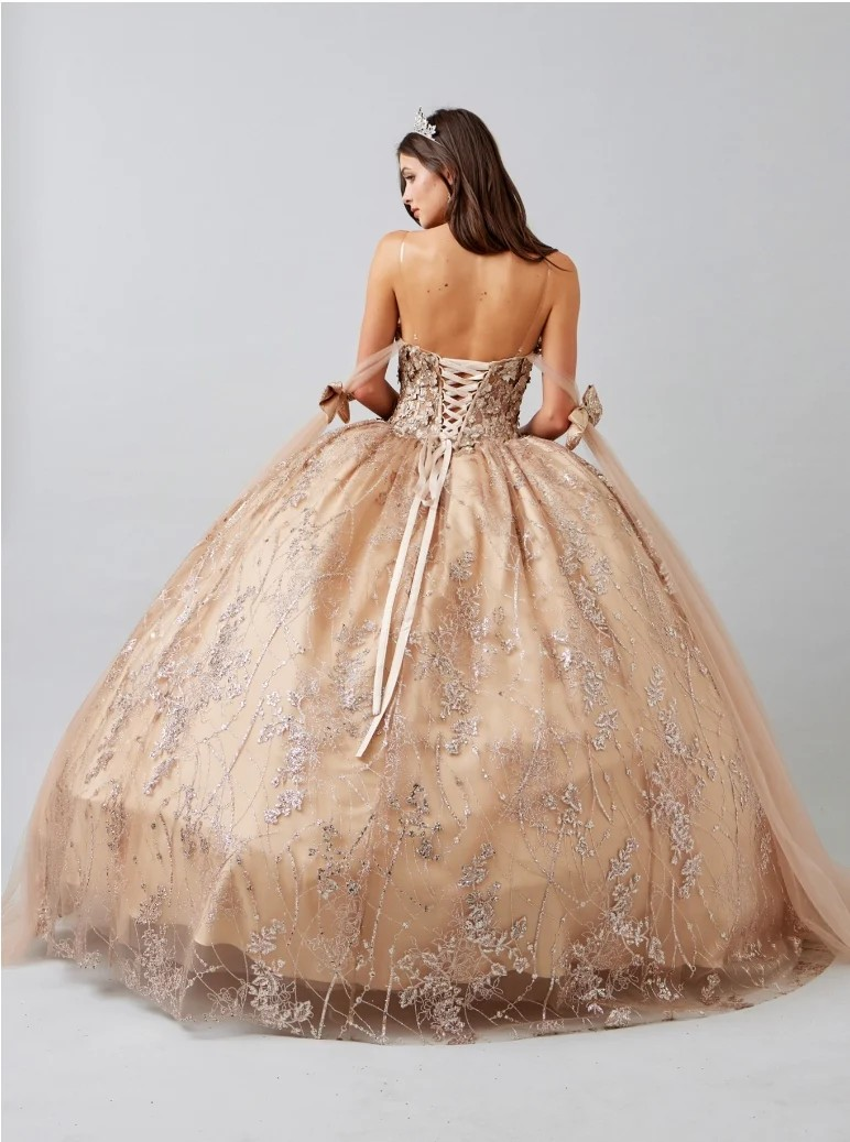 Vestido De XV Años Gold Modelo PS5350