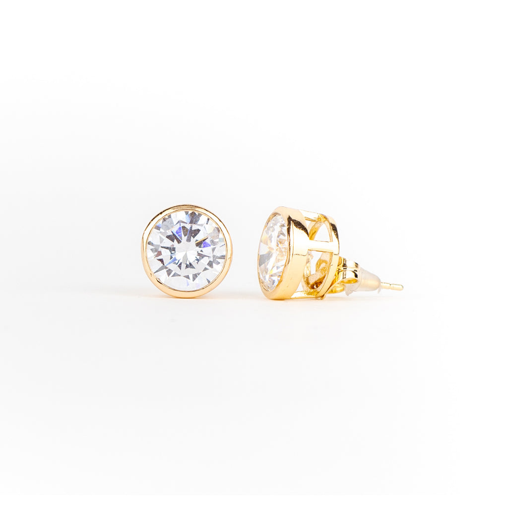 Aretes dorados con brillantes - Laila's Dress