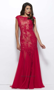 Vestido largo color rojo con encaje - Laila's Dress