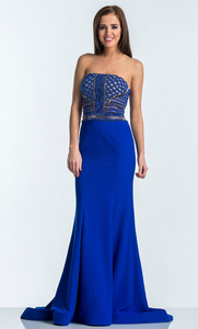Vestido color Azul con cuentas - Laila's Dress
