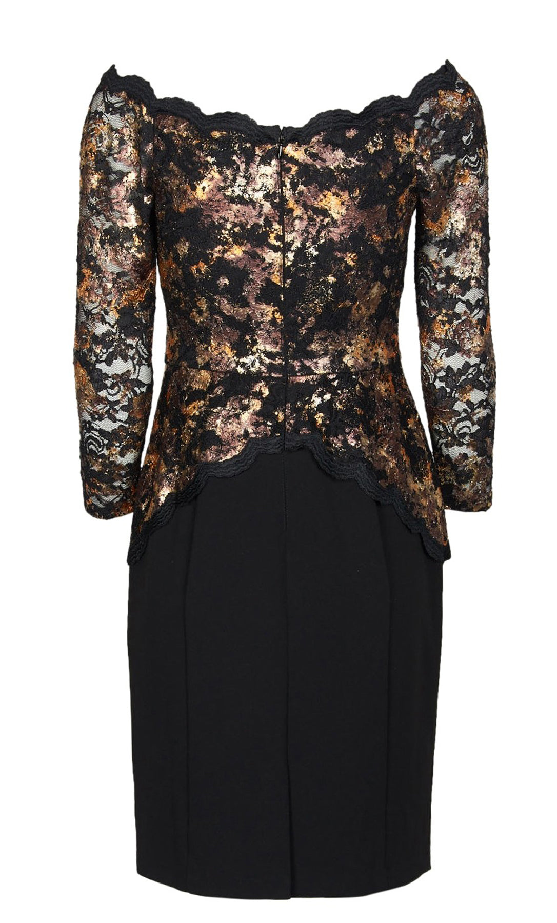 Vestido corto negro escote con ondas - Laila's Dress