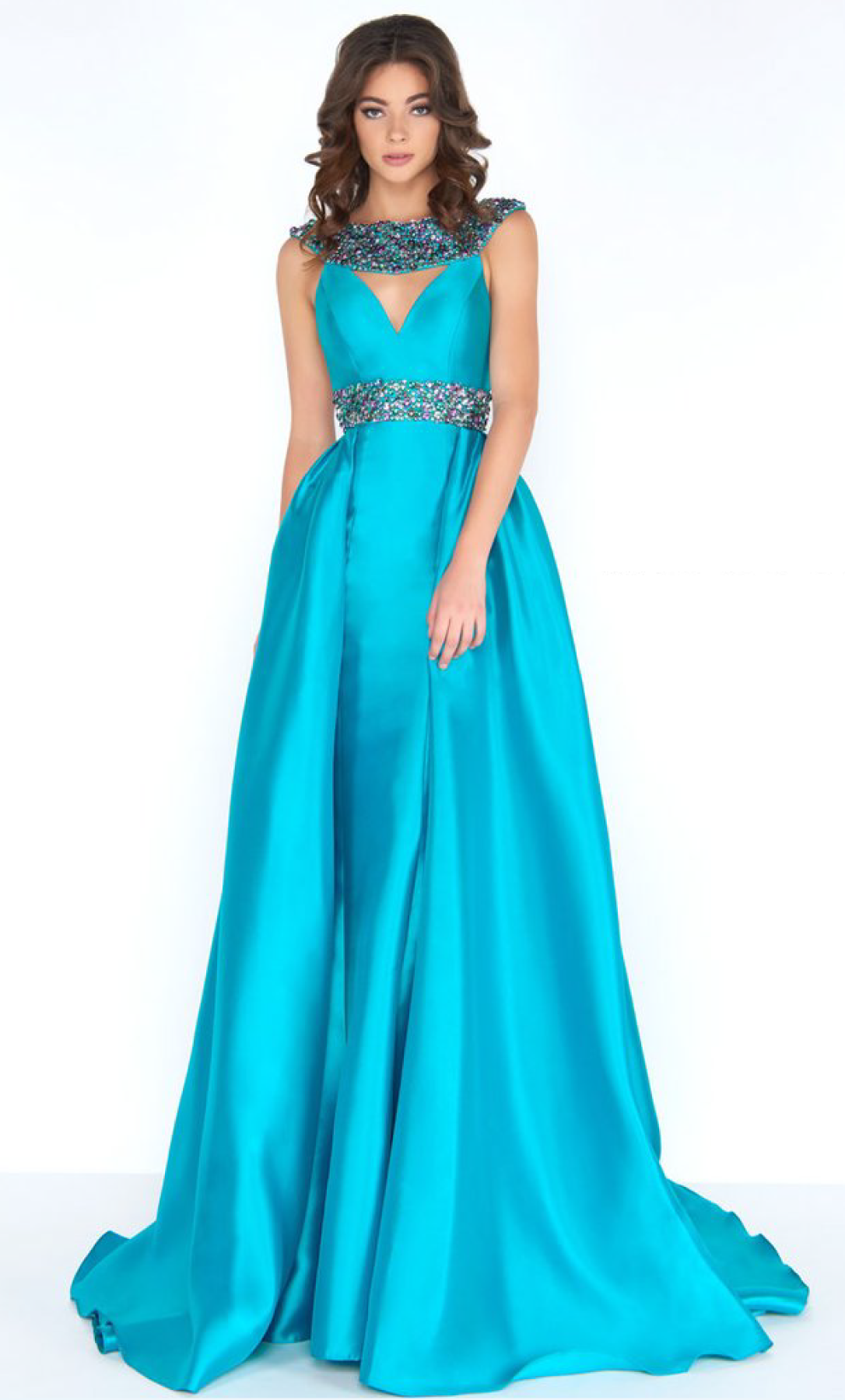 Vestido color turquesa con detalle en cuello - Laila's Dress