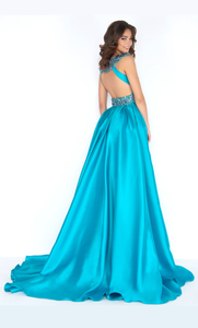 Vestido color turquesa con detalle en cuello - Laila's Dress