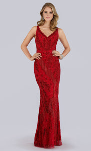 Vestido largo color rojo con flecos - Laila's Dress