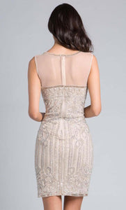 Vestido corto plata con pedrería - Laila's Dress