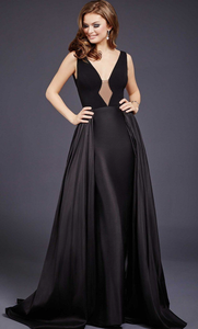 Vestido negro escote con transparencia - Laila's Dress