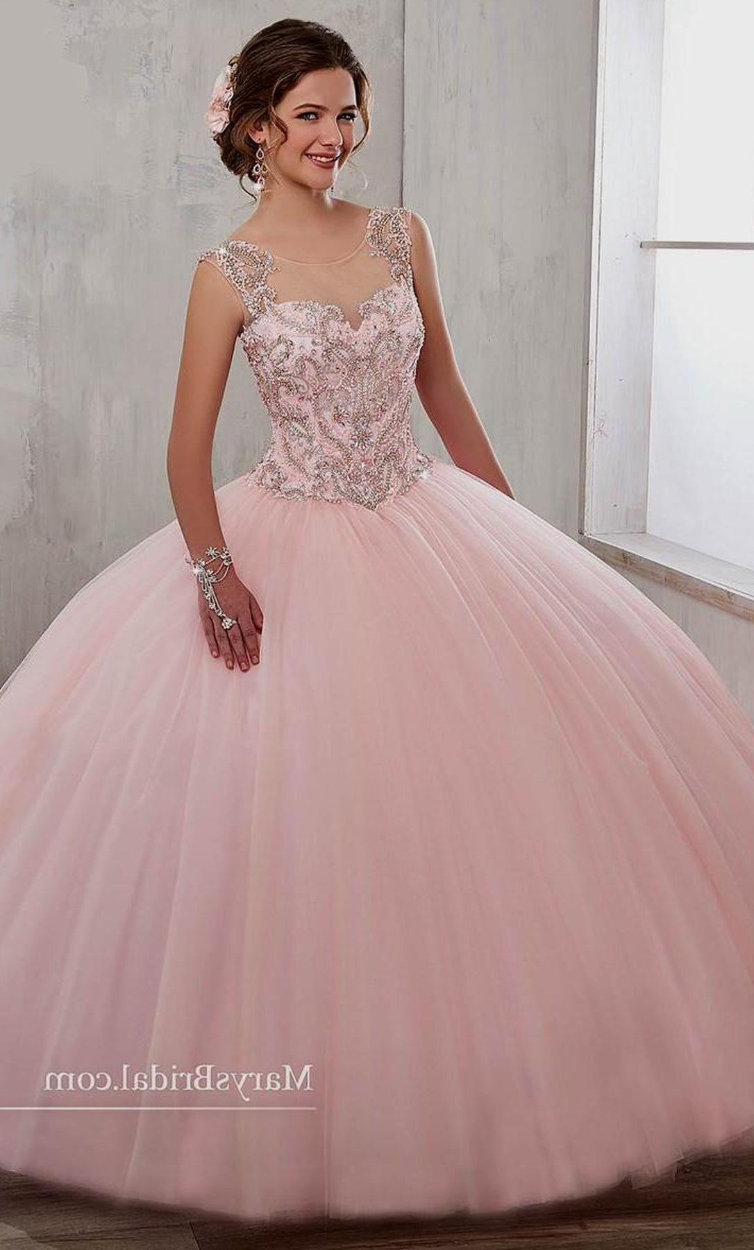 Vestido XV Años rosa escote en espalda - Laila's Dress