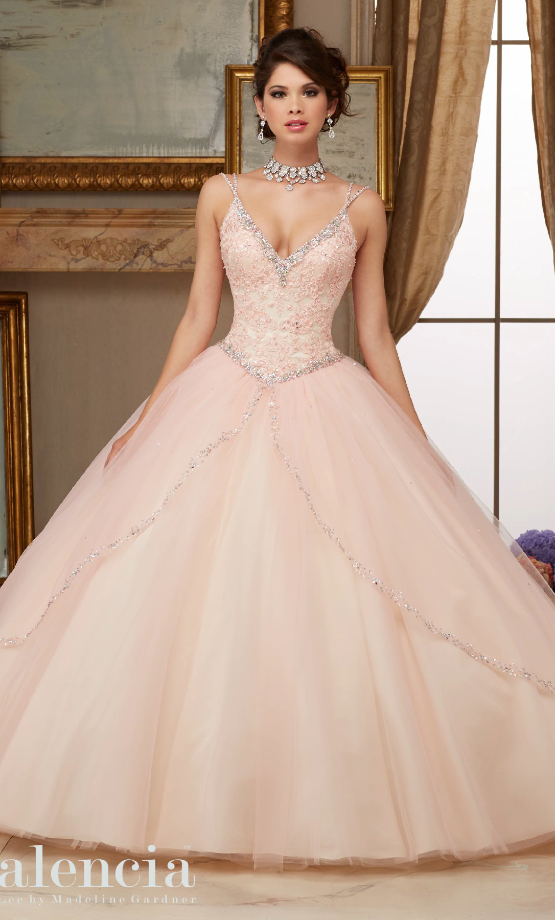 Vestido de XV años con encaje en blusa - Laila's Dress