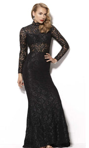 Vestido largo negro de cuello alto - Laila's Dress