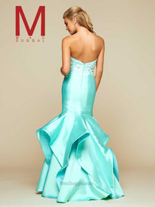 Vestido color Aqua corte sirena - Laila's Dress