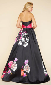 Vestido largo negro con flores - Laila's Dress
